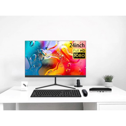 HP EliteDesk 800 G4 Micro installé derrière un écran