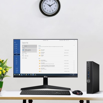 Dell OptiPlex 3050 Micro installé derrière un écran